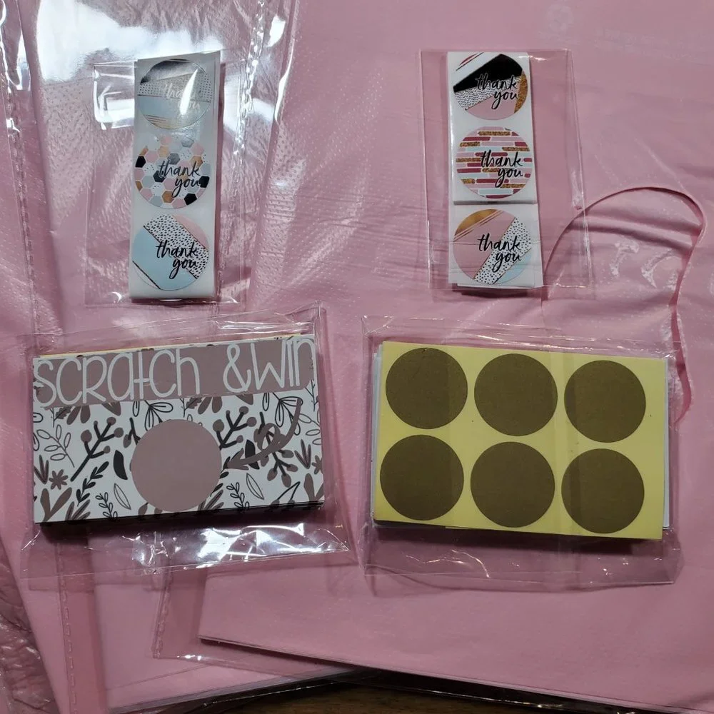 Baby Girl Baby Shower-Party-Birthday Bundle - Goodie Bags, Scratch & Win Cards,